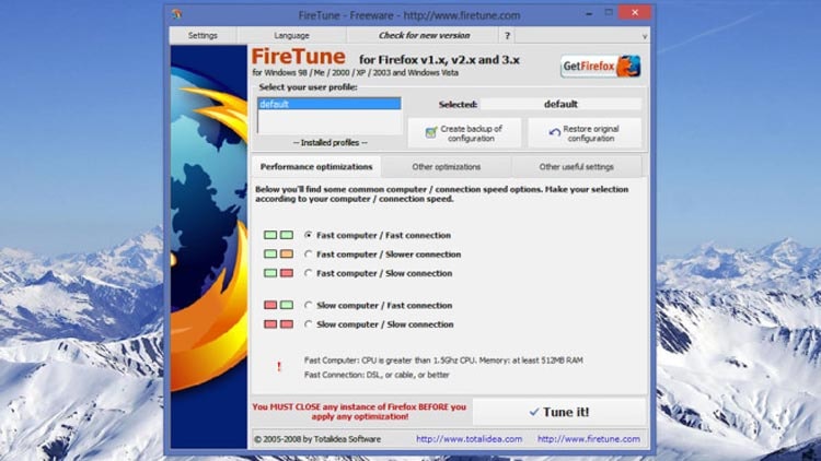 Firefox   FireTune